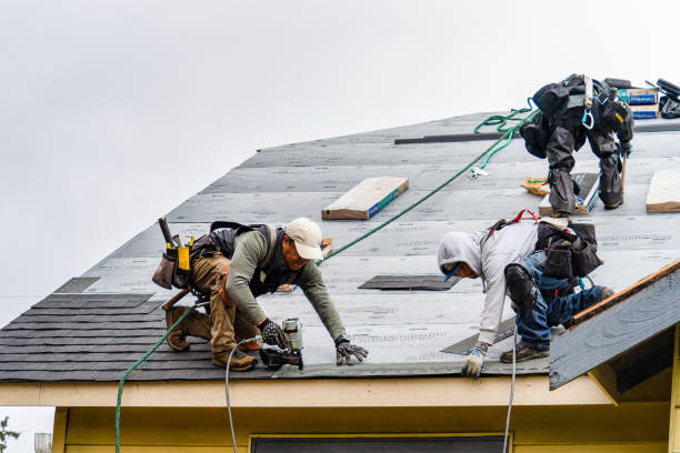 Professional Gutter Installation technician working in Lewisburg, TN